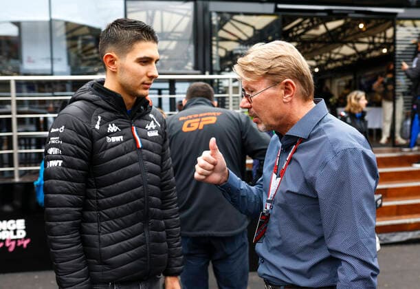 31 Esteban Ocon FRA, BWT Alpine F1 Team , Mika Hakkinen FIN , F1 Grand Prix of Belgium at Circuit de Spa Francorchamps on August 27, 2022 in Spa Francorchamps, Belgium Photo by HOCH ZWEI Spa Francorchamps Belgium