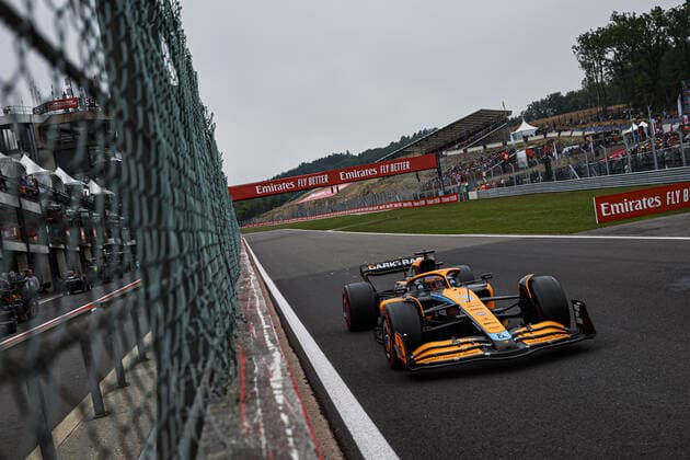 03 RICCIARDO Daniel (aus), McLaren F1 Team MCL36, action during the Formula 1 Rolex Belgian Grand Prix 2022, 14th round of the 2022 FIA Formula One World Championship, WM, Weltmeisterschaft from August 26 to 28, 2022 on the Circuit de Spa-Francorchamps, in Francorchamps, Belgium - F1 - BELGIAN GRAND PRIX 2022 DPPI Panoramic  00122033__DEL8775.JPG A