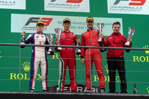 Podium, STANEK Roman (cze), Trident Racing, Dallara F3, BEARMAN Oliver (gbr), Prema Racing, Dallara F3, SMOLYAR Alexander (and), MP Motorsport, Dallara F3, portrait during the 7th round of the 2022 FIA Formula 3 Championship, from August 26 to 28, 2022 on the Circuit de Spa-Francorchamps, in Francorchamps, Belgium - AUTO - FORMULA 3 2022 - BELGIUM DPPI Panoramic  SPA_GP_SR-1479
