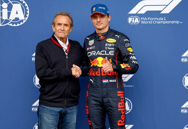 Jacky Ickx BEL , 1 Max Verstappen NLD, Oracle Red Bull Racing , F1 Grand Prix of Belgium at Circuit de Spa Francorchamps on August 27, 2022 in Spa Francorchamps, Belgium Photo by HOCH ZWEI Spa Francorchamps Belgium