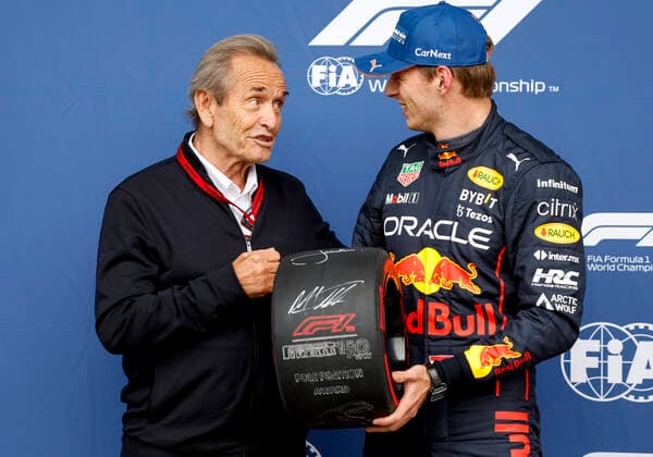 Jacky Ickx BEL , 1 Max Verstappen NLD, Oracle Red Bull Racing , F1 Grand Prix of Belgium at Circuit de Spa Francorchamps on August 27, 2022 in Spa Francorchamps, Belgium Photo by HOCH ZWEI Spa Francorchamps Belgium