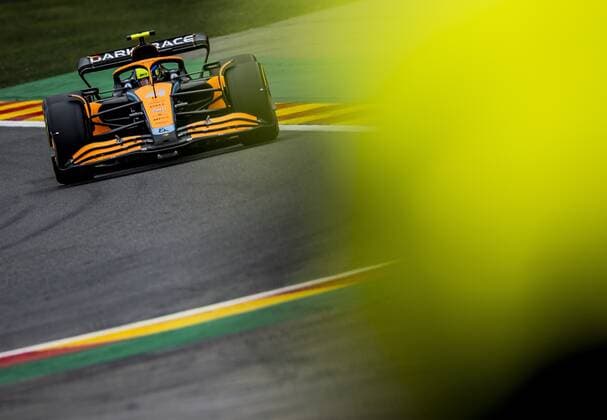 SPA Lando Norris 4 with the McLaren MCL36 in action during the 3rd free practice session leading up to the F1 Grand Prix of Belgium at the Circuit de Spa Francorchamps on August 27, 2022 in Spa, Belgium REMKO DE WAAL F1 Grand Prix of Belgium, Practice 3 2022 xVIxANPxSportx xxANPxIVx 453590627 originalFilename: 453590627.jpg