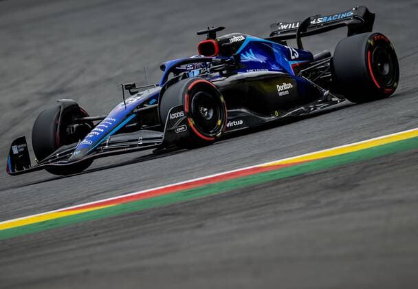 SPA Alexander Albon 23 with the Williams FW44 in action during the 3rd free practice session leading up to the F1 Grand Prix of Belgium at the Circuit de Spa Francorchamps on August 27, 2022 in Spa, Belgium REMKO DE WAAL F1 Grand Prix of Belgium, Practice 3 2022 xVIxANPxSportx xxANPxIVx 453590703 originalFilename: 453590703.jpg