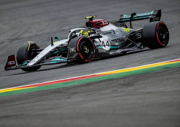 SPA Lewis Hamilton 44 with the Mercedes W13 in action during the 3rd free practice session leading up to the F1 Grand Prix of Belgium at the Circuit de Spa Francorchamps on August 27, 2022 in Spa, Belgium REMKO DE WAAL F1 Grand Prix of Belgium, Practice 3 2022 xVIxANPxSportx xxANPxIVx 453590825 originalFilename: 453590825.jpg