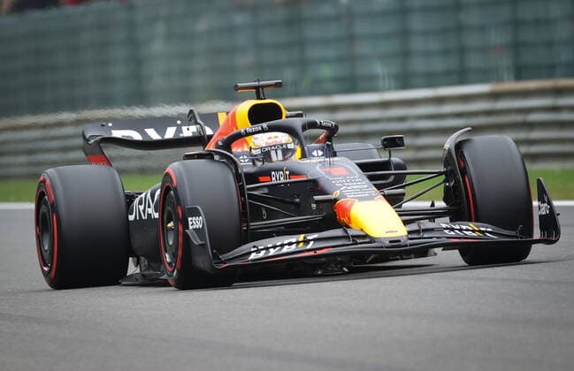 Oracle Red Bull Racing Dutch rider Max Verstappen pictured in action during the qualification session at the Grand Prix F1 of Belgium race, in Spa-Francorchamps, Saturday 27 August 2022. The Spa-Francorchamps Formula One Grand Prix takes place this weekend, from August 26th to August 28th. VIRGINIExLEFOUR  x41261552x