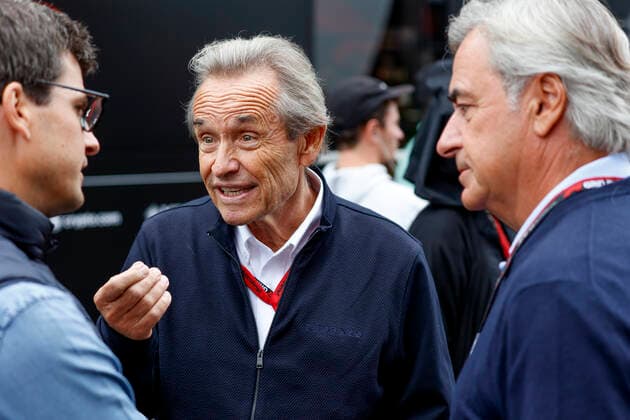 Jacky Ickx BEL , Carlos Sainz Senior ESP , F1 Grand Prix of Belgium at Circuit de Spa Francorchamps on August 27, 2022 in Spa Francorchamps, Belgium Photo by HOCH ZWEI Spa Francorchamps Belgium