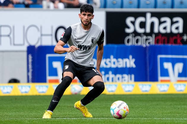 Ricardo Pepi FCA, 18 , on the ball, crop, full body, single image, single photo, action, action, 27 08 2022, Sinsheim Germany , Football, Bundesliga, TSG 1899 Hoffenheim FC Augsburg, 27 08 2022, Sinsheim Germany , Football, Bundesliga, TSG 1899 Hoffenheim FC Augsburg, DFB DFL REGULATIONS PROHIBIT ANY USE OF PHOTOGRAPHS AS IMAGE SEQUENCES AND OR QUASI VIDEO xozx