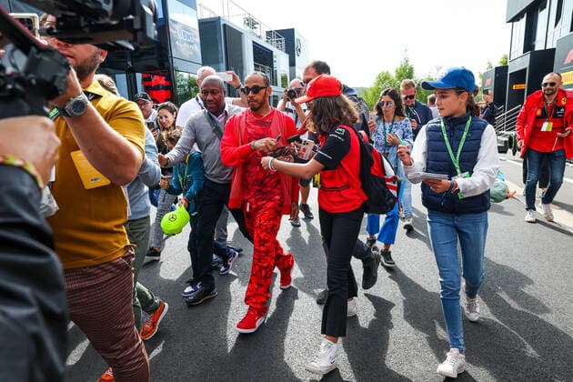 HAMILTON Lewis (gbr), Mercedes AMG F1 Team W13, portrait during the Formula 1 Rolex Belgian Grand Prix 2022, 14th round of the 2022 FIA Formula One World Championship, WM, Weltmeisterschaft from August 26 to 28, 2022 on the Circuit de Spa-Francorchamps, in Francorchamps, Belgium - F1 - BELGIAN GRAND PRIX 2022 - RACE DPPI Panoramic  20220828_G00D6828