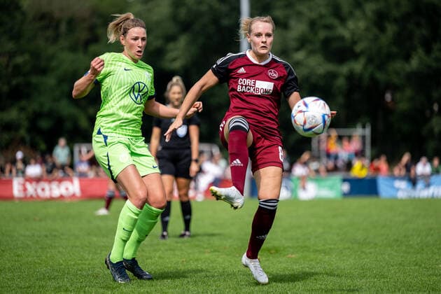 28 08 2022 Football Season 2022 2023 2 Women Football Bundesliga 1 Matchday 1 FC Nürnberg FCN Club VFL Wolfsburg II ThHa Kerstin Bogenschütz Bogenschuetz 8, 1 FC Nürnberg FCN