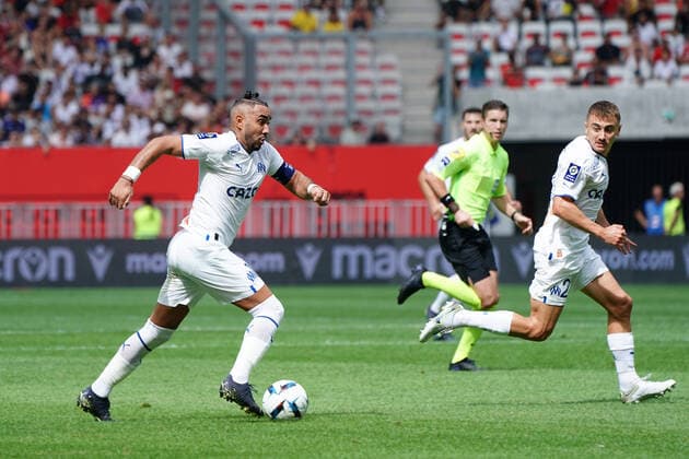 Dimitri Payet (Olympique de Marseille) FOOTBALL : OGC Nice vs Olympique de Marseille - Ligue 1 Uber Eats - Nice - 28 08 2022 NorbertScanella Panoramic 