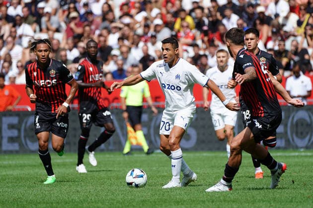 Alexis Sanchez (Olympique de Marseille) FOOTBALL : OGC Nice vs Olympique de Marseille - Ligue 1 Uber Eats - Nice - 28 08 2022 NorbertScanella Panoramic 