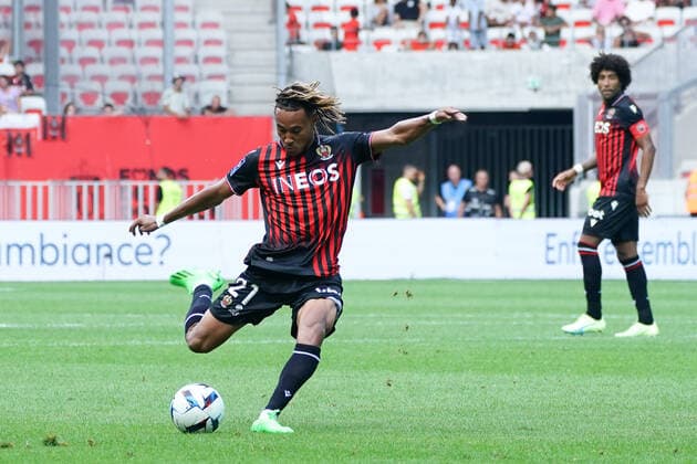 Alexis Beka Beka (OGC Nice) FOOTBALL : OGC Nice vs Olympique de Marseille - Ligue 1 Uber Eats - Nice - 28 08 2022 NorbertScanella Panoramic 