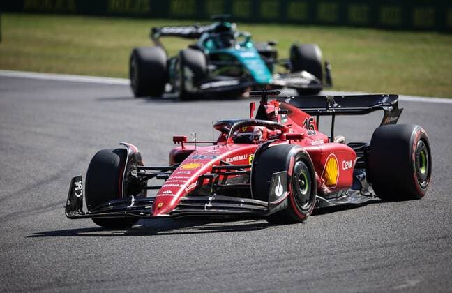 SPA-FRANCORCHAMPS, BELGIUM - AUGUST 28 : Leclerc - Ferrari during the F1 race of the Belgian Formula One Grand Prix Spa Francorchamps on August 28, 2022 in Spa-Francorchamps, Belgium, 28 08 2022 ( Belgian Grand Prix Formula One 2022 PhotoNews Panoramic 