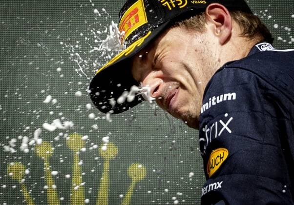 SPA Max Verstappen celebrates his victory after the F1 Grand Prix of Belgium at the Circuit of Spa Francorchamps on August 29, 2022 in SPA, Belgium REMKO DE WAAL F1 Grand Prix of Belgium 2022 xVIxANPxSportx xxANPxIVx 453633754 originalFilename: 453633754.jpg