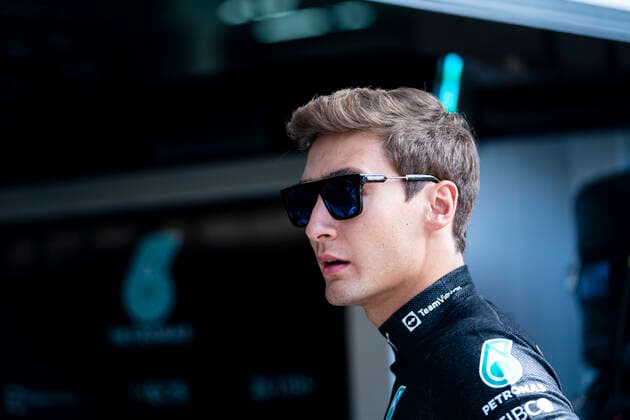 August 28, 2022, Francorchamps, Belgium: GEORGE RUSSEL of Great Britain and Mercedes-AMG F1 Team is seen in the garage before the 2022 FIA Formula 1 Belgian Grand Prix at Circuit de Spa-Francorchamps in Francorchamps, Belgium. Francorchamps Belgium - ZUMAg147 20220828_zap_g147_078 Copyright: xJamesxGasperottix