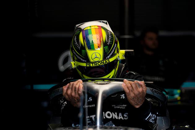 August 28, 2022, Francorchamps, Belgium: LEWIS HAMILTON of Great Britain and Mercedes-AMG F1 Team is seen in the garage before the 2022 FIA Formula 1 Belgian Grand Prix at Circuit de Spa-Francorchamps in Francorchamps, Belgium. Francorchamps Belgium - ZUMAg147 20220828_zap_g147_099 Copyright: xJamesxGasperottix