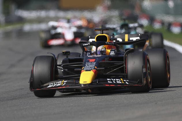 1 MAX VERSTAPPEN (NLD) ORACLE RED BULL RACING (RED BULL RB18 - RED BULL) FORMULE 1 : Grand Prix de Belgique - Course - Spa Francorchamps - 28 08 2022 MPSAgency Panoramic 