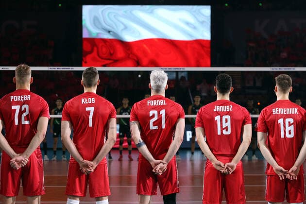 28.08.2022 KATOWICE SPODEK POLSKA (KATOWICE POLAND ) SIATKOWKA MEZCZYZN ( MEN S VOLLEYBALL ) FIVB MISTRZOSTWA SWIATA W PILCE SIATKOWEJ MEZCZYZN POLSKA - SLOWENIA 2022 ( FIVB MEN S World Championship, WM, Weltmeisterschaft 2022) MECZ POLSKA - MEKSYK ( GAME POLAND - MEXICO ) NZ HYMN PREZENTACJA MATEUSZ POREBA KAROL KLOS ,TOMASZ FORNAL , MARCIN JANUSZ , KAMIL SEMENIUK FOTO JAKUB PIASECKI CYFRASPORT NEWSPIX.PL --- Newspix.pl POLAND OUT!  20220828CSJP3113