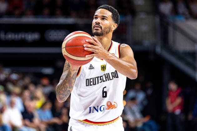 Nicholas Weiler Babb Germany, 06 , free throw, free throw, single image, single photo, portrait, portraet, single image, single photo, Germany vs Slovenia, Basketball, World Cup Qualification 2023, Group J, 28 08 2022 Germany vs Slovenia, Basketball, World Cup Qualification 2023, Group J, 28 08 2022 Muenchen Copyright: xEIBNER GuenerxSantemizx DBB_GSZ