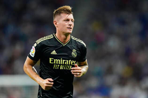 ESP: RCD Espanyol-Real Madrid. La Liga Santander Toni Kroos of Real Madrid during the La Liga match between RCD Espanyol and Real Madrid played at RCDE Stadium on August 28, 2022 in Barcelona, Spain. kpng Copyright: xSergioxRuizx xPRESSINx PS_220828_042