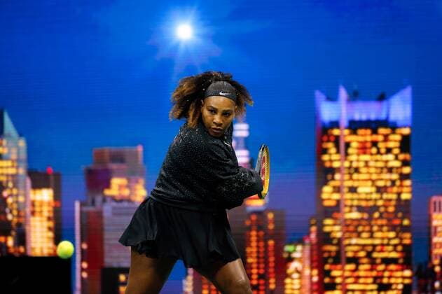 Mandatory Credit: Photo by Ella Ling Shutterstock (13331084ep) Serena Williams during her first round match US Open Championships 2022, Day One, USTA National Tennis Center, Flushing Meadows, New York, USA - 29 Aug 2022 EDITORIAL USE ONLY No use with unauthorised audio, video, data, fixture lists, club league logos or live services. Online in-match use limited to 120 images, no video emulation. No use in betting, games or single club league player publications. US Open Championships 2022, Day One, USTA National Tennis Center, Flushing Meadows, New York, USA - 29 Aug 2022 EDITORIAL USE ONLY No use with unauthorised audio, video, data, fixture lists, club league logos or live services. Online in-match use limited to 120 images, no video emulation. No use in betting, games or single club league player publications. Copyright: xEllaxLing Shutterstockx 13331084ep