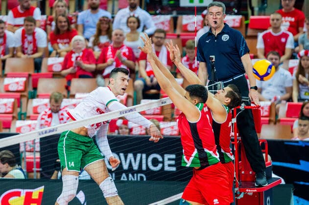 KATOWICE 30.08.2022 SIATKOWKA MISTRZOSTWA SWIATA 2022 MEKSYK - BULGARIA FIVB VOLLEYBALL MEN S World Championship, WM, Weltmeisterschaft POLAND 2022 MEXICO - BULGARIA ASPARUH ASPARUHOV FOT. MICHAL CHWIEDUK FOKUSMEDIA.COM.PL NEWSPIX.PL --- Newspix.pl POLAND OUT!  220830CHW167