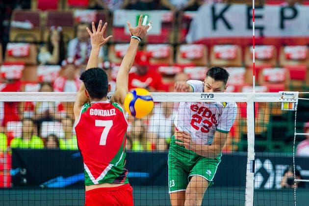 KATOWICE 30.08.2022 SIATKOWKA MISTRZOSTWA SWIATA 2022 MEKSYK - BULGARIA FIVB VOLLEYBALL MEN S World Championship, WM, Weltmeisterschaft POLAND 2022 MEXICO - BULGARIA ALEKSANDAR NIKOLOV FOT. MICHAL CHWIEDUK FOKUSMEDIA.COM.PL NEWSPIX.PL --- Newspix.pl POLAND OUT!  220830CHW171