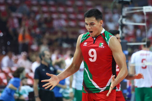 KATOWICE 30.08.2022 MISTRZOSTWA SWIATA W SIATKOWCE MEZCZYZN FAZA GRUPOWA GRUPA C: MEKSYK - BULGARIA --- FIVB VOLLEYBALL MENS World Championship, WM, Weltmeisterschaft 2022 GROUP C MATCH: MEXICO - BULGARIA AXEL MANUEL TELLEZ RODRIGUEZ FOT. ANNA KLEPACZKO FOTOPYK NEWSPIX.PL --- Newspix.pl POLAND OUT!  220830LUM024