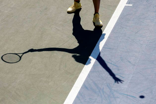 Andrea Petkovic shadow, from above Copyright: xJuergenxHasenkopfx