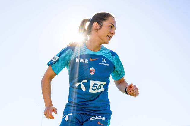 220831 Tuva Hansen of the Norwegian womens national football team during a training session on August 31, 2022 in Oslo Photo Vegard Grot BILDBYRAN code VG VG0344 bbeng fotbol football soccer fotball vm kval kval fifa womens world cup qualifier qualifier training practice training training norge norway Lady,  Copyright: VEGARDxGRoTT BB220831VG001