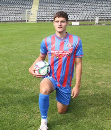 Regionallioga West, season 2022 2023, photo session Wuppertaler SV, 31 08 2022 Justus Henke Wuppertaler SV with ball