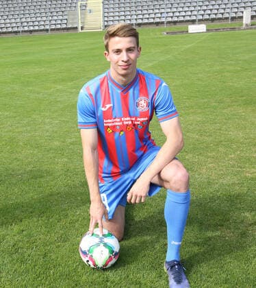 Regionallioga West, season 2022 2023, photo session Wuppertaler SV, 31 08 2022 Lukas Demming Wuppertaler SV with ball