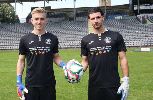 Regionallioga West, season 2022 2023, photo session Wuppertaler SV, 31 08 2022 Joel Nickel left and Michele Cordi both Wuppertaler SV