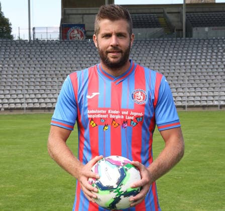 Regionallioga West, season 2022 2023, photo session Wuppertaler SV, 31 08 2022 Marco Königs Wuppertaler SV portrait with ball