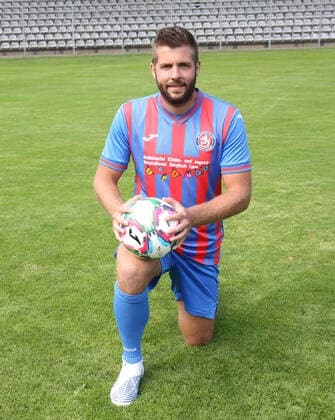 Regionallioga West, season 2022 2023, photo session Wuppertaler SV, 31 08 2022 Marco Königs Wuppertaler SV with ball
