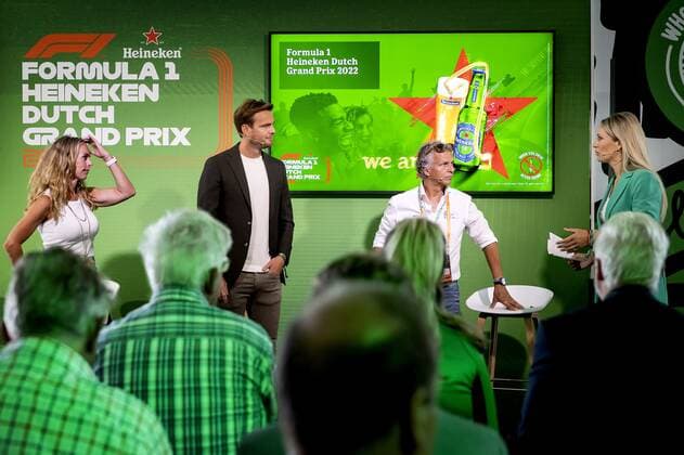 2022 08 31 11 15 16 ZANDVOORT Els Dijkhuizen, Giedo van der Garde, Jan Lammers and presenter Helene Hendriks during a press meeting at the Zandvoort circuit, in the run up to the Grand Prix GP The GP took place last year in a modified form due to the corona measures This year, up to 110,000 visitors a day are expected ANP REMKO DE WAAL netherlands out belgium out Zandvoort xVIxxIVx 453797168 originalFilename: 0167865809st.jpg