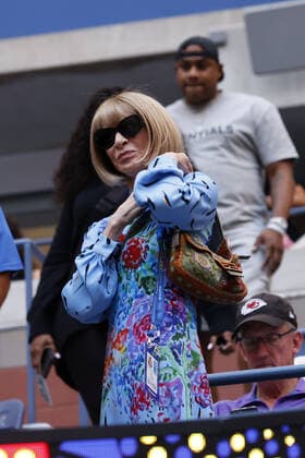 Anna Wintour arrives to watch Serena Williams play in her second-round match of the 2022 US Open Tennis Championships against Anett Kontaveit of Estonia in Arthur Ashe Stadium at the USTA Billie Jean King National Tennis Center in New York City on Wednesday, August 31, 2022.  NYP202208231100 JOHNxANGELILLO