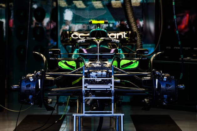 Aston Martin F1 Team AMR22, mechanical detail during the Formula 1 Heineken Dutch Grand Prix 2022, 15th round of the 2022 FIA Formula One World Championship, WM, Weltmeisterschaft from September 2 to 4, 2022 on the Zandvoort Circuit, in Netherlands, Belgium - F1 - DUTCH GRAND PRIX 2022 DPPI Panoramic  20220901_G00D8531
