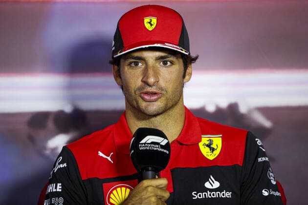 SAINZ Carlos (spa), Scuderia Ferrari F1-75, portrait, press conference, PK, Pressekonferenz during the Formula 1 Heineken Dutch Grand Prix 2022, 15th round of the 2022 FIA Formula One World Championship, WM, Weltmeisterschaft from September 2 to 4, 2022 on the Zandvoort Circuit, in Netherlands, Belgium - F1 - DUTCH GRAND PRIX 2022 DPPI Panoramic 00122035__V2_3680.JPG_