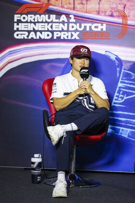 TSUNODA Yuki (jap), Scuderia AlphaTauri AT03, portrait, press conference, PK, Pressekonferenz during the Formula 1 Heineken Dutch Grand Prix 2022, 15th round of the 2022 FIA Formula One World Championship, WM, Weltmeisterschaft from September 2 to 4, 2022 on the Zandvoort Circuit, in Netherlands, Belgium - F1 - DUTCH GRAND PRIX 2022 DPPI Panoramic 00122035_AV6_4334.JPG_