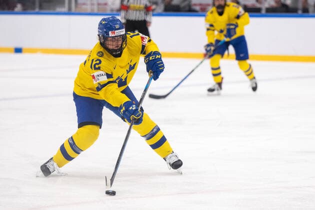 220901 Maja NylÃ n Persson of Sweden during the 2022 IIHF Women s World Championship quarterfinal game between Canada and Sweden on September 1, 2022 in Herning Photo Johanna Lundberg BILDBYRAN code JL JL0299 bbeng ishockey ice hockey vm women 2022 iihf womens world championship women vm ice hockey vm sweden sweden canada canada quarterfinal quarterfinal,  Copyright: JOHANNAxLUNDBERG BB220901JL052
