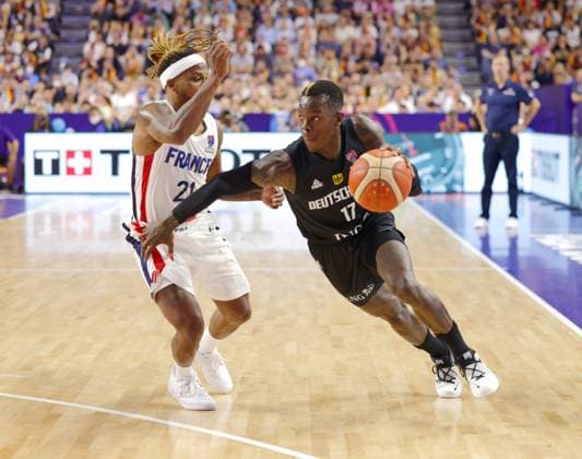 Dennis Schröder Germany vs France European Basketball Championship 2022 , preliminary round in Cologne