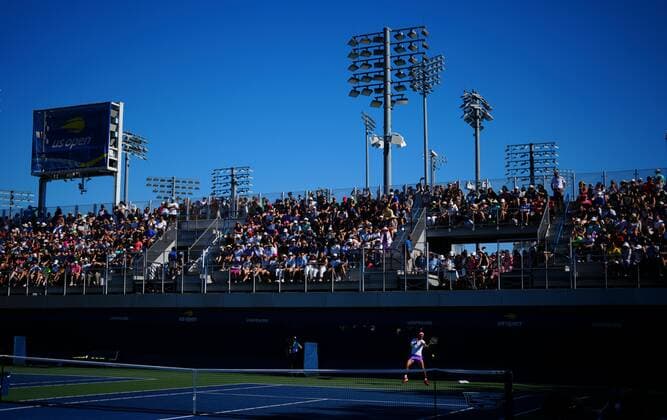 Mandatory Credit: Photo by Javier Garcia Shutterstock (13357857bu) Packed stands to watch Rafael Nadal practice US Open Championships 2022, Day Four, USTA National Tennis Center, Flushing Meadows, New York, USA - 01 Sep 2022 US Open Championships 2022, Day Four, USTA National Tennis Center, Flushing Meadows, New York, USA - 01 Sep 2022 Copyright: xJavierxGarcia Shutterstockx 13357857bu