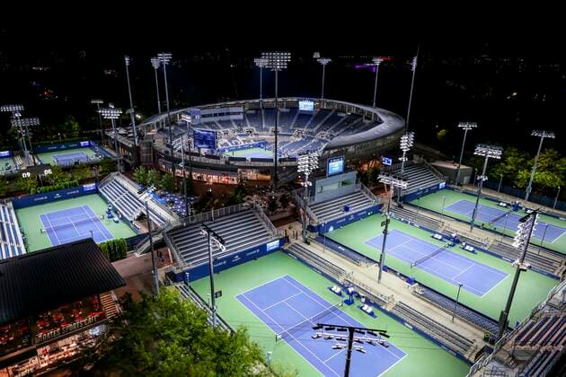 TENNIS - US Open 2022 NEW YORK CITY,NEW YORK,USA,01.SEP.22 - TENNIS - ATP, Tennis Herren World Tour, US Open, Grand Slam, Flushing Meadows. Image shows an overview with the court Grandstand.  GEPAxpictures xPatrickxSteiner
