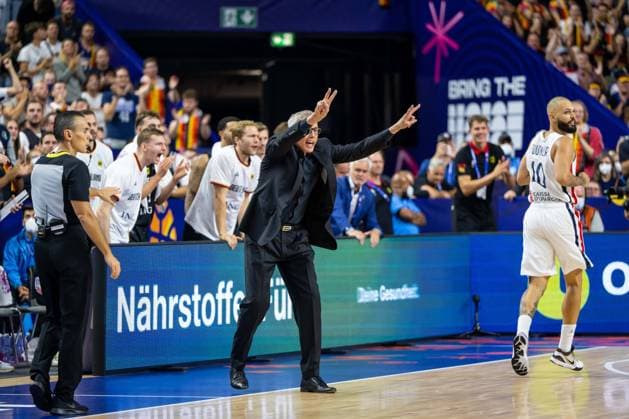 Basketball Cologne 01 09 2022 Eurobasket 2022 preliminary round France FRA Germany GER Gordon Herbert Germany, national coach