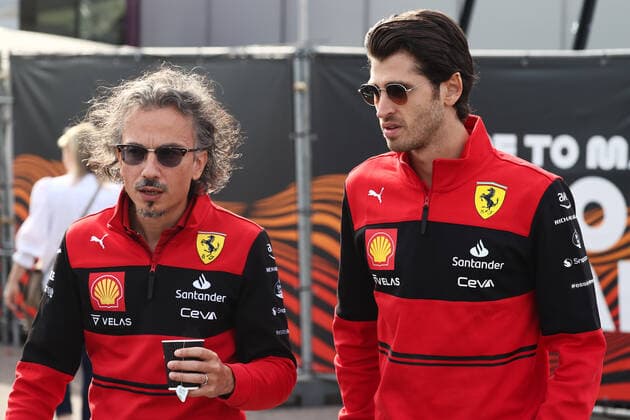 F1 Grand Prix Of The Netherlands Practice Laurent Mekies and Antonio Giovinazzi before the practice ahead of the Formula 1 Grand Prix of The Netherlands at Zandvoort circuit, Netherlands on September 2, 2022. Zandvoort Netherlands  Copyright: xJakubxPorzyckix originalFilename:porzycki-f1grandp220902_npLPI.jpg