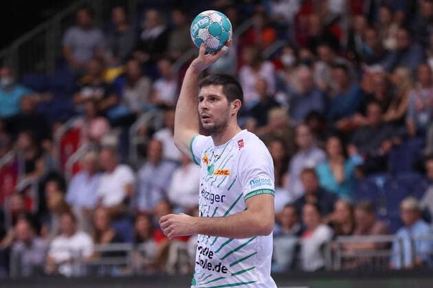 01 09 2022, xgox, handball, Liqui Moly HBL, TSV Hannover Burgdorf SC DHfK Leipzig emspor v l Marko Mamic Leipzig, 14 Hannover