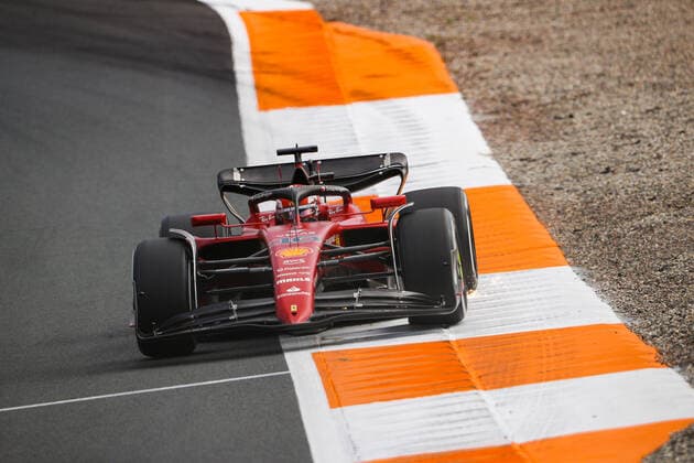 16 LECLERC Charles (mco), Scuderia Ferrari F1-75, action during the Formula 1 Heineken Dutch Grand Prix 2022, 15th round of the 2022 FIA Formula One World Championship, WM, Weltmeisterschaft from September 2 to 4, 2022 on the Zandvoort Circuit, in Netherlands, Belgium - F1 - DUTCH GRAND PRIX 2022 DPPI Panoramic  00122035__V2_4437