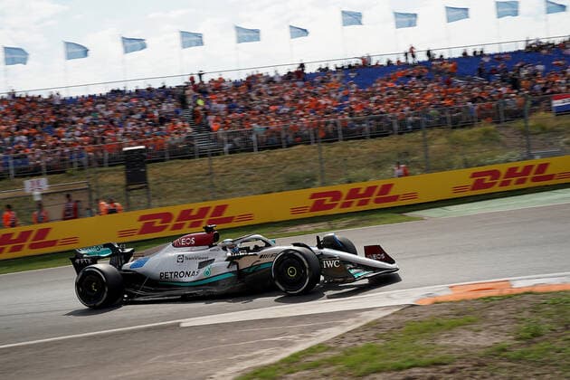 FORMULA 1 HEINEKEN DUTCH GRAND PRIX 2022 02 09 2022, Circuit Park Zandvoort, Zandvoort, FORMULA 1 HEINEKEN DUTCH GRAND PRIX 2022 , in picture George Russell GBR , Mercedes AMG Petronas Formula One Team nordphotoxGmbHx xBratic nph00250