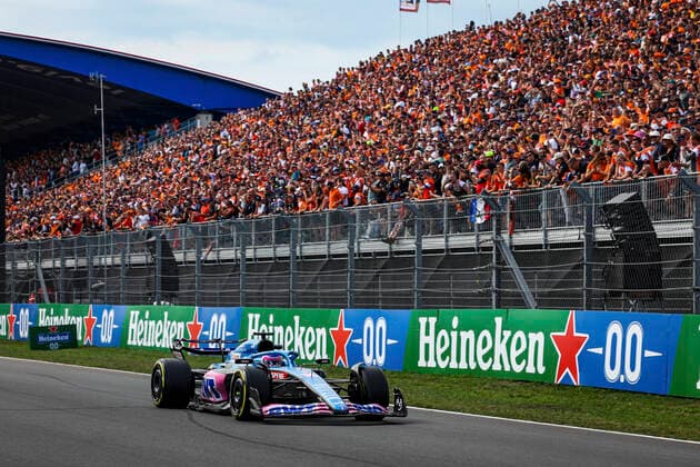 14 Fernando Alonso ESP, BWT Alpine F1 Team , F1 Grand Prix of the Netherlands at Circuit Zandvoort on September 2, 2022 in Zandvoort, Netherlands Photo by HOCH ZWEI Zandvoort Netherlands